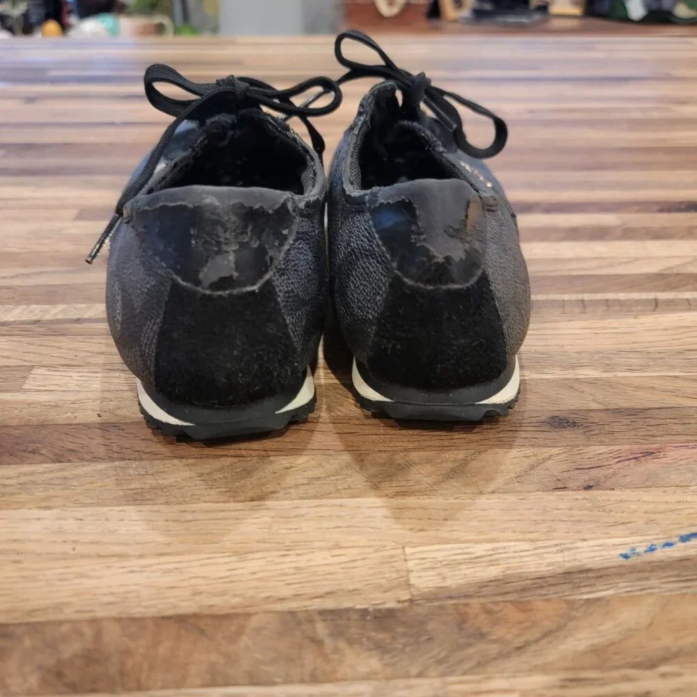 COACH Signature IVY Leather Trainer Black Sneakers Laced Shoes